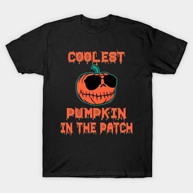 Kids Coolest Pumpkin In The Patch Halloween Costume Boys Gift T-Shirt by nevilleanthonysse